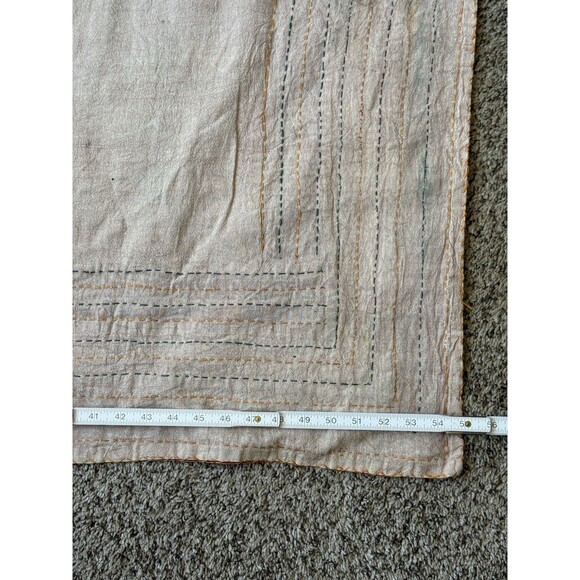 Vintage Handmade Indian Kantha quilt king size Elephant Patchwork Boho Bedspread - Picture 6 of 15